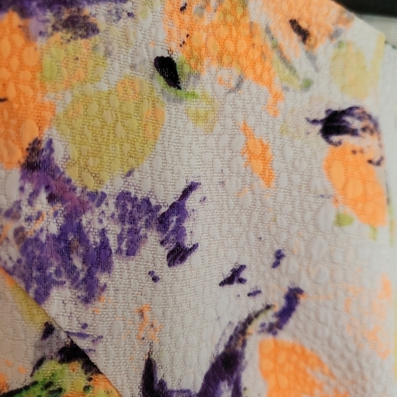 MAEVE By Anthro Neon Floral Print Fit and Flare Dress Size 4 - Picture 3 of 13